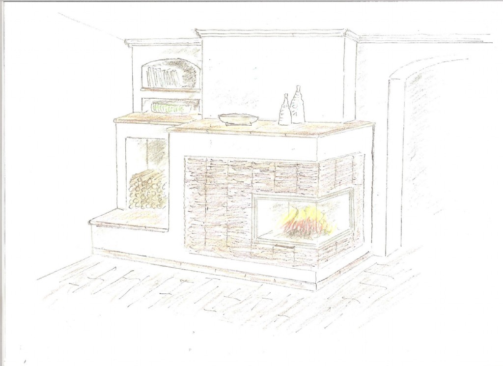 Kachelofen Sichttüre